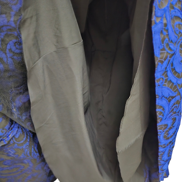 JS Collections Royal blue /Black Strapless High-low Party Dress Ballgown - Picture 15 of 17